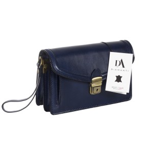 Borseta barbati din piele naturala DiAmanti Piccola Bleumarin 7018